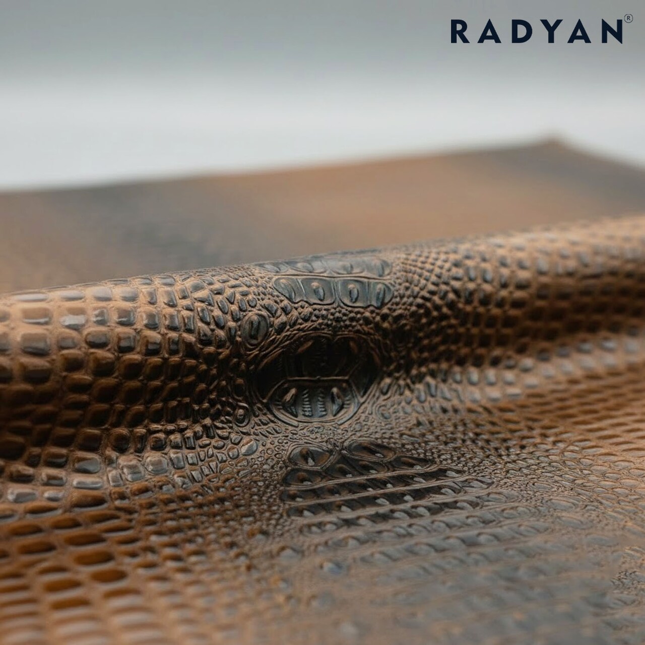 1 Yard 3D Embossed Gator Vinyl Fabric Faux Alligator Upholstery Craft Material Durable 56" Width